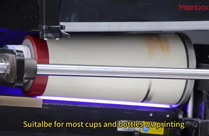 UV printing on cylindrical cups