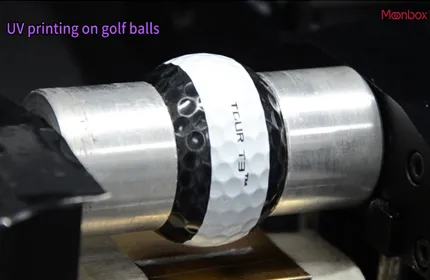UV printing on golf balls